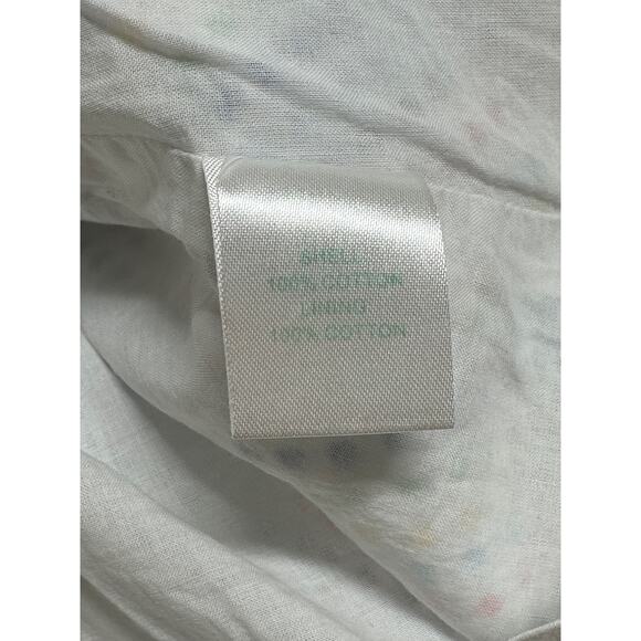 Lilly Pulitzer Dress Womens 2 White Rainbow Polka Dot Strapless Seersucker Beach - Picture 8 of 12